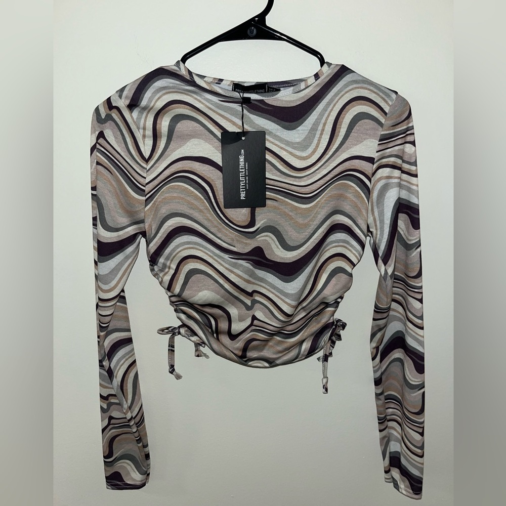 Multi Colored Long Sleeve Crop